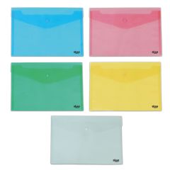 ΦΑΚΕΛΟΣ ΡΡ ΜΕ ΚΟΥΜΠΙ Α4 ΔΙΑΦΑΝΗ-5 ΧΡΩΜΑΤΑ