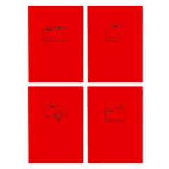 ΤΕΤΡΑΔΙΑ ΔΙΑΦΑΝΗ ΡΡ Α4 50Φ ΡΙΓΕ ΚΟΚΚΙΝΑ