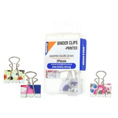 ΚΛΙΠ ΜΕΤΑΛΛΙΚΑ ΜΕ ΕΚΤΥΠΩΜΕΝΑ ΣΧΕΔΙΑ 25MM ΑΝΑΜΕΙΚΤΑ 3 TEM Ν.94376