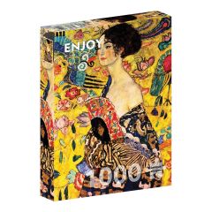 ENJOY -ΠΑΖΛ ART GUSTAV KLIMT: ΚΥΡΙΑ ΜΕ ΒΕΝΤΑΛΙΑ 1000 ΤΕΜ Νο 1128